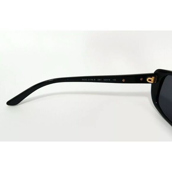 VERSACE Dioptric Sunglasses Black Gold Frames Crystals Aviator Square MOD3178-B - Picture 4 of 10